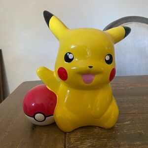 Yellow Pikachu Piggy Bank 10”